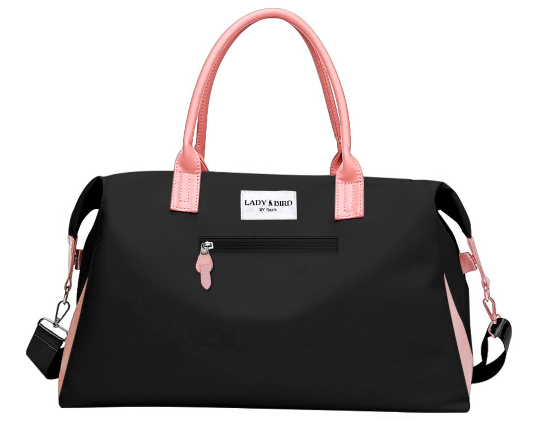 Black pink duffle bag hot sale