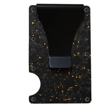 Load image into Gallery viewer, Men's Minimalist Ultra-thin Wallet With Forged Carbon Card Clip
