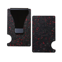 Load image into Gallery viewer, Men's Minimalist Ultra-thin Wallet With Forged Carbon Card Clip