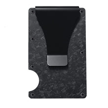 Load image into Gallery viewer, Men's Minimalist Ultra-thin Wallet With Forged Carbon Card Clip