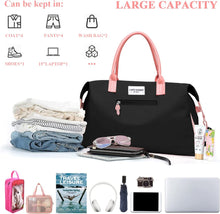 Load image into Gallery viewer, LadyBird Black \ Pink Duffle Bag
